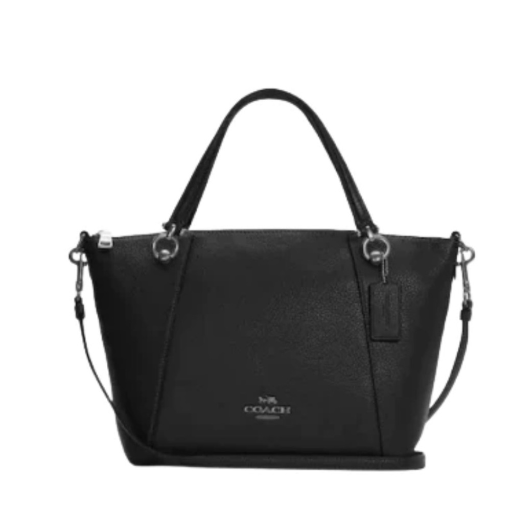 Black leather Coach Kacey satchel